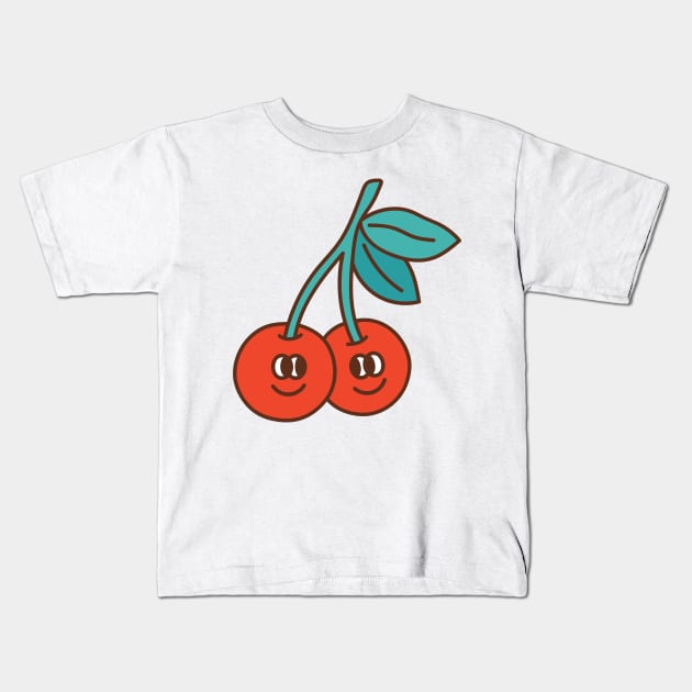 Retro cherry Kids T-Shirt by Viaire